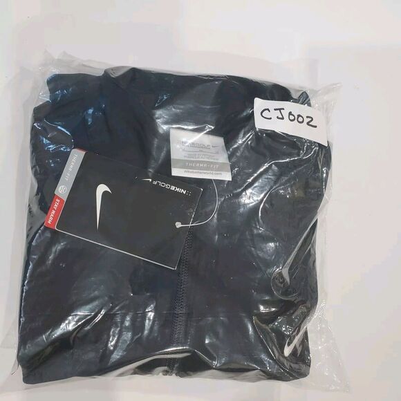 Nike Golf Jacket Womens M Therma-Fit Fleece Full Zip Black Performance 432454 - Picture 9 of 10